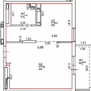 Продается 2-х комнатная квартира, 46 м²