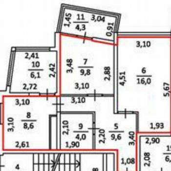 Продается 2-х комнатная квартира, 58 м²