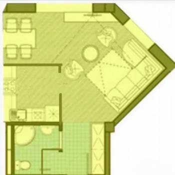 Продается 1-комнатная квартира, 33,5 м²