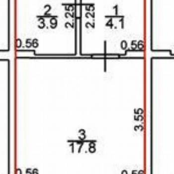 Продается 1-комнатная квартира, 25,8 м²