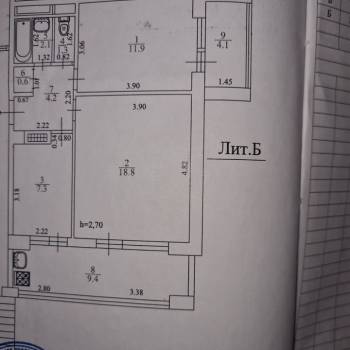 Продается 2-х комнатная квартира, 59,7 м²