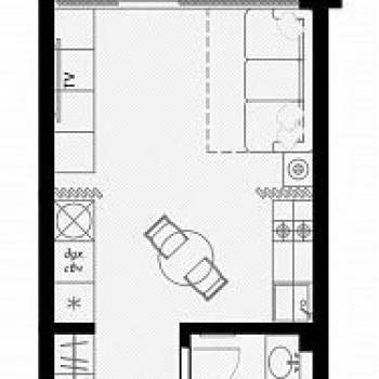 Продается 1-комнатная квартира, 25,3 м²