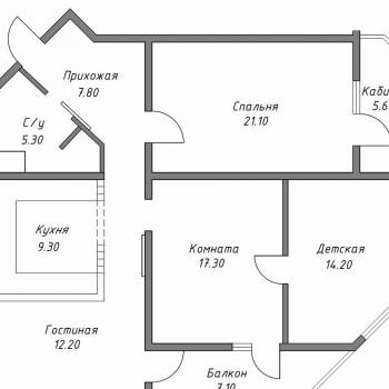 Сдается Многокомнатная квартира, 99 м²