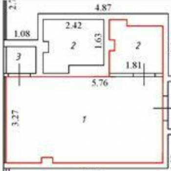 Продается 1-комнатная квартира, 25 м²