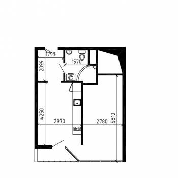 Продается 1-комнатная квартира, 34,1 м²