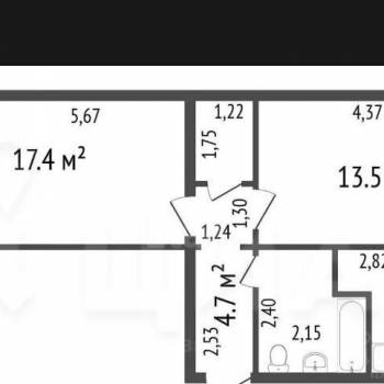 Продается 2-х комнатная квартира, 50,6 м²