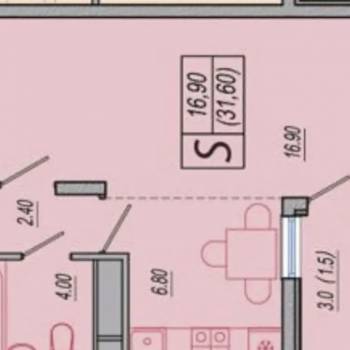 Продается 1-комнатная квартира, 38,1 м²