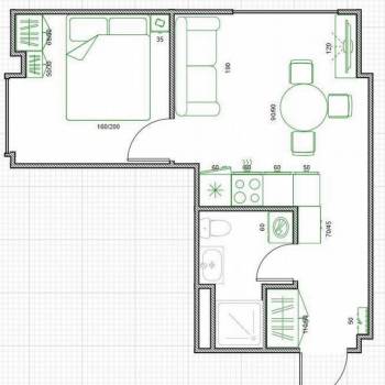 Продается 1-комнатная квартира, 30,9 м²