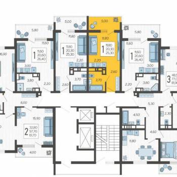 Продается 1-комнатная квартира, 25,3 м²