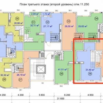 Продается 2-х комнатная квартира, 62,4 м²