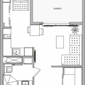 Продается 1-комнатная квартира, 36,6 м²