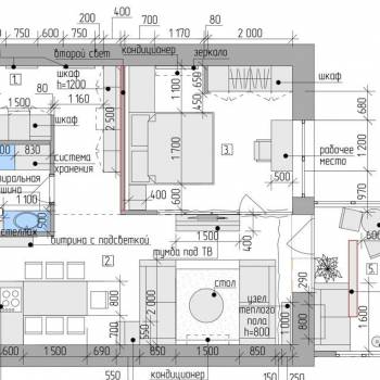 Продается 1-комнатная квартира, 62,1 м²