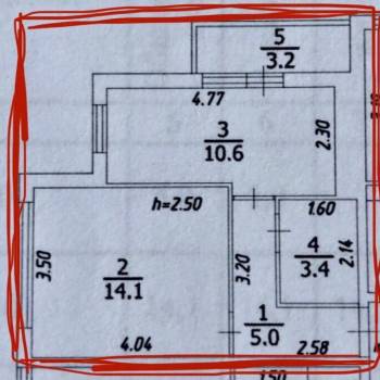 Продается 1-комнатная квартира, 33,1 м²