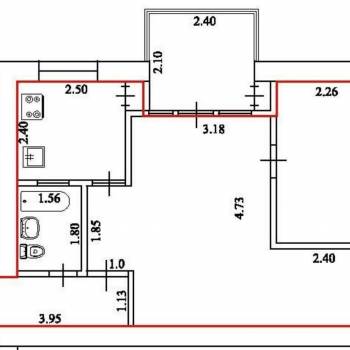 Продается 3-х комнатная квартира, 45 м²