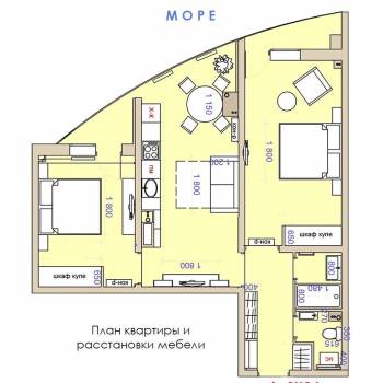 Сдается Многокомнатная квартира, 68 м²