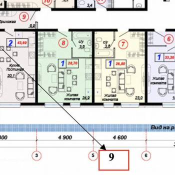 Продается 1-комнатная квартира, 43,6 м²