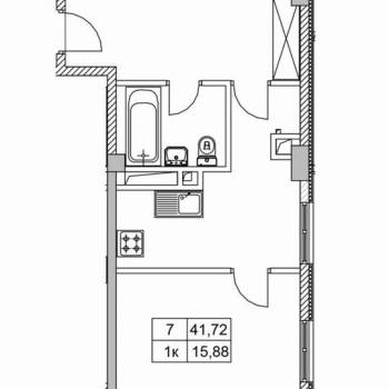 Сдается 2-х комнатная квартира, 42,1 м²