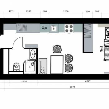 Продается 1-комнатная квартира, 29,92 м²