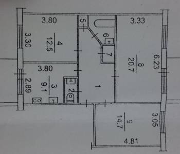 Продается 3-х комнатная квартира, 73,1 м²