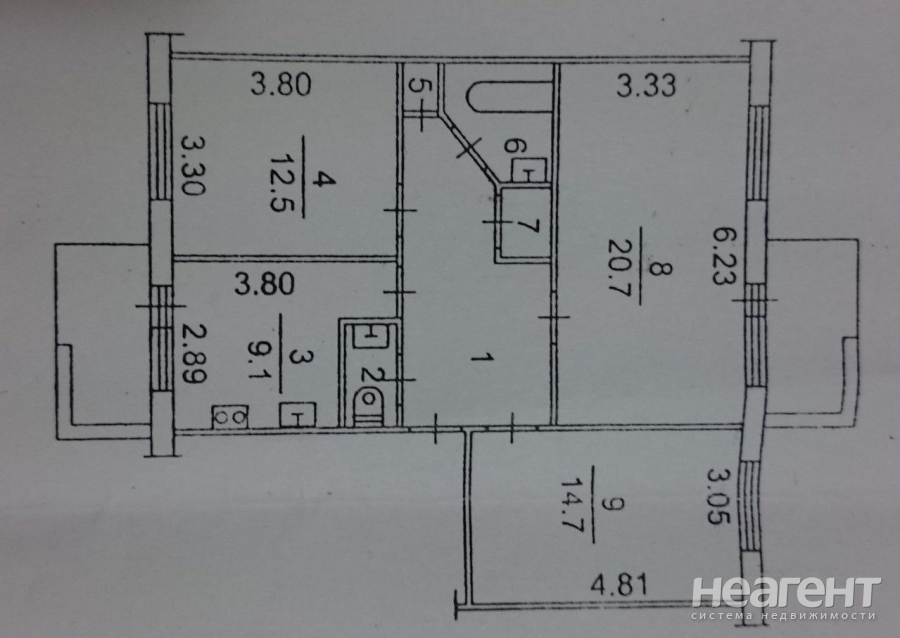 Продается 3-х комнатная квартира, 73,1 м²