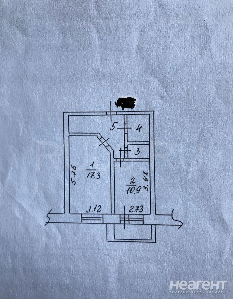 Продается 1-комнатная квартира, 45 м²