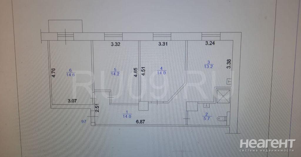 Продается 3-х комнатная квартира, 75 м²