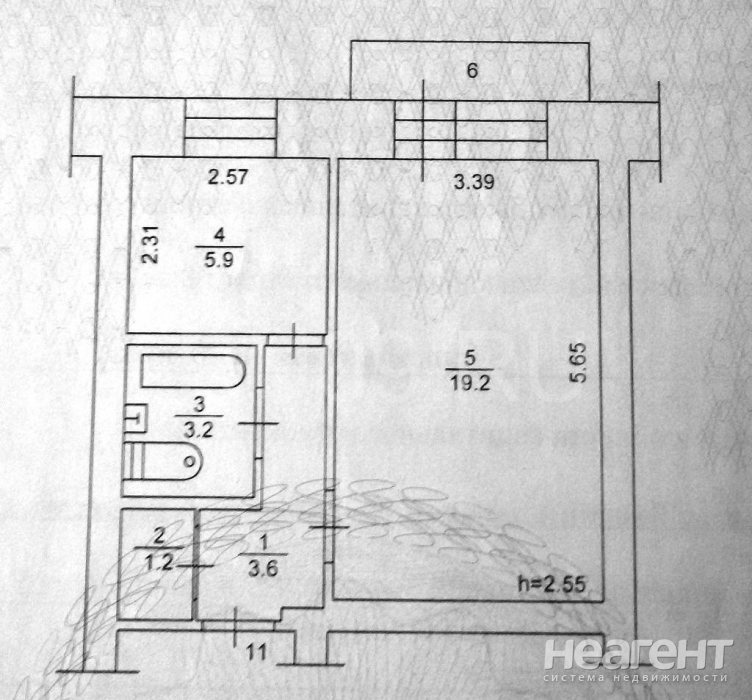 Продается 1-комнатная квартира, 34 м²