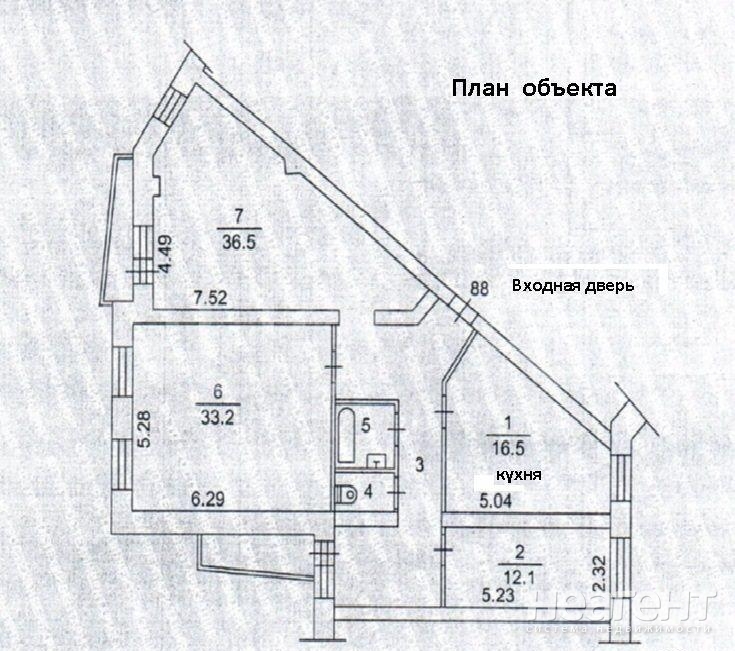 Продается 3-х комнатная квартира, 124 м²