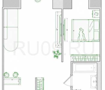 Продается 2-х комнатная квартира, 55 м²