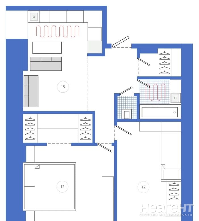 Продается 3-х комнатная квартира, 58 м²