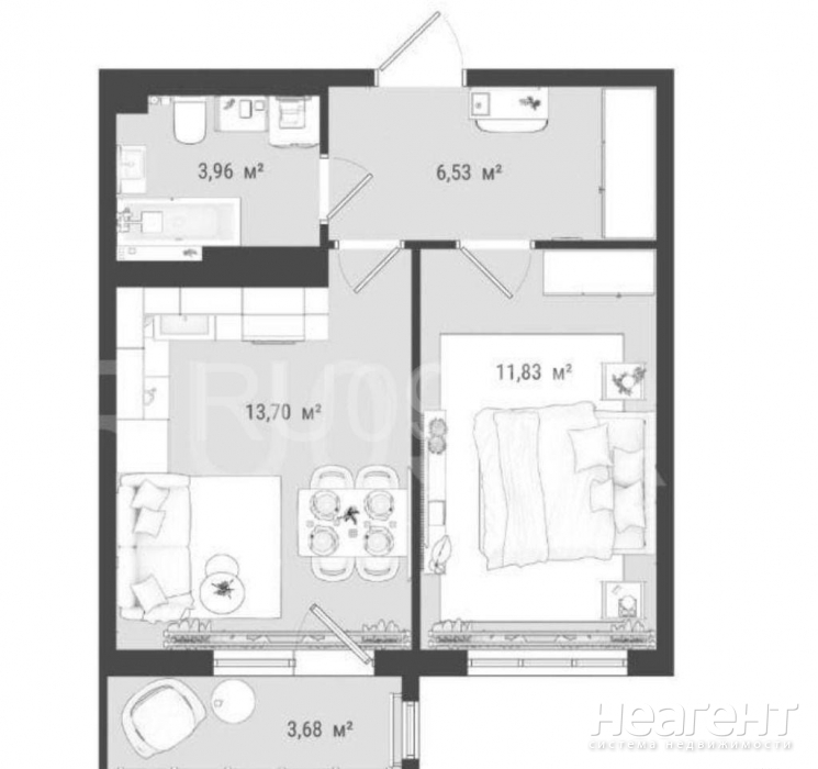 Продается 2-х комнатная квартира, 41 м²