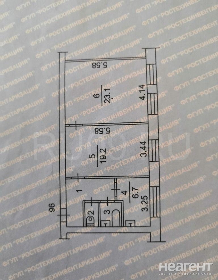 Продается 2-х комнатная квартира, 59 м²