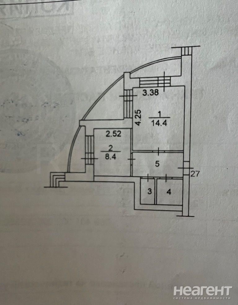 Продается 1-комнатная квартира, 32 м²