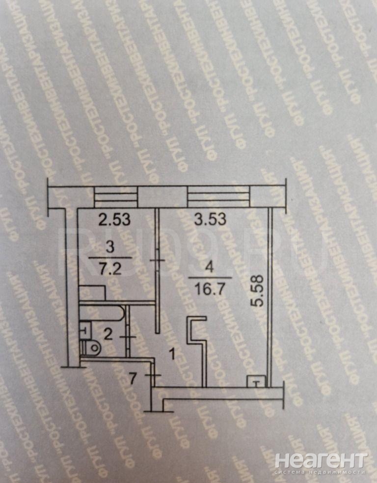 Продается 1-комнатная квартира, 30 м²