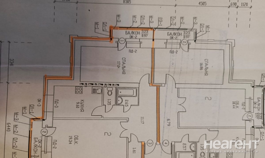 Продается 2-х комнатная квартира, 63,9 м²