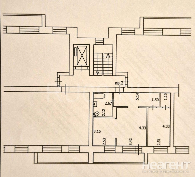 Продается 2-х комнатная квартира, 64 м²