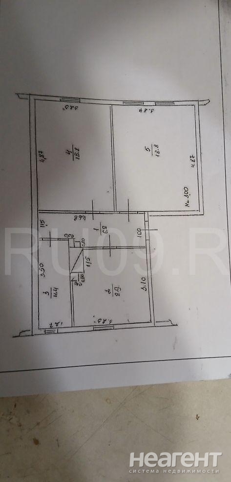 Продается 2-х комнатная квартира, 56 м²