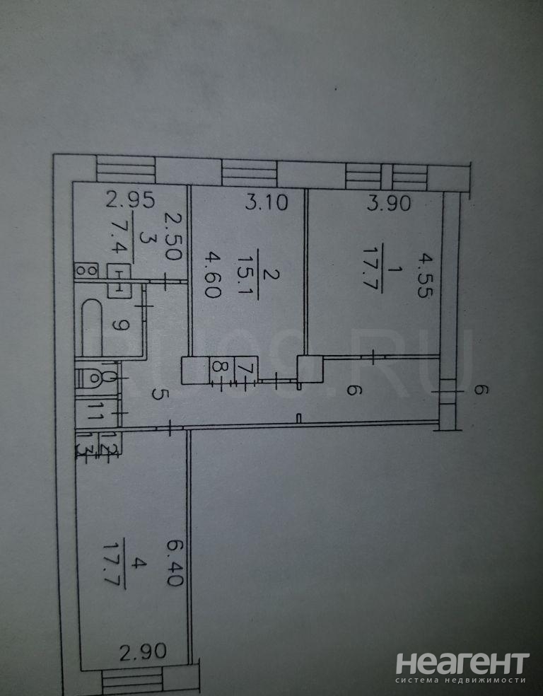 Продается 3-х комнатная квартира, 80 м²