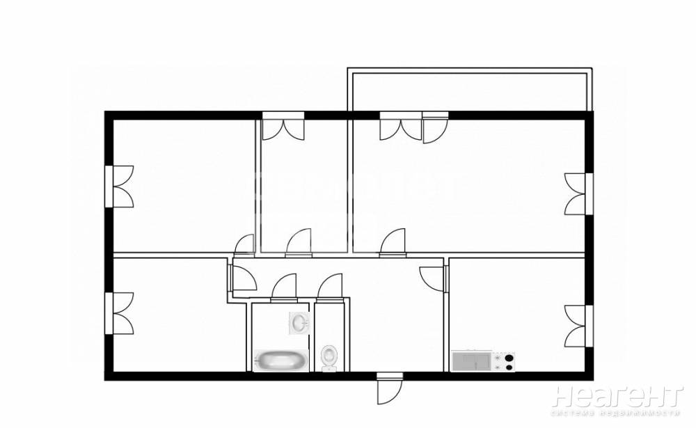 Продается Многокомнатная квартира, 70,6 м²