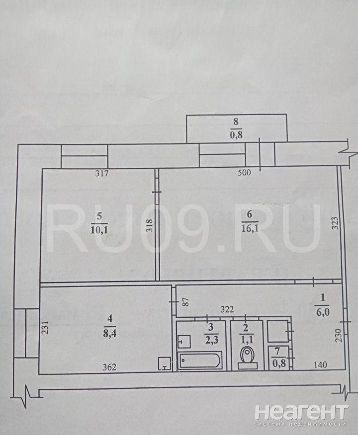 Продается 2-х комнатная квартира, 44 м²