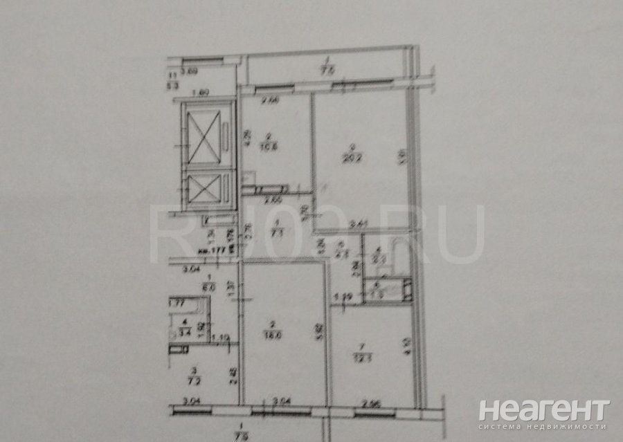 Продается 2-х комнатная квартира, 58 м²