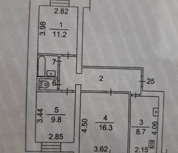 Продается 3-х комнатная квартира, 61 м²