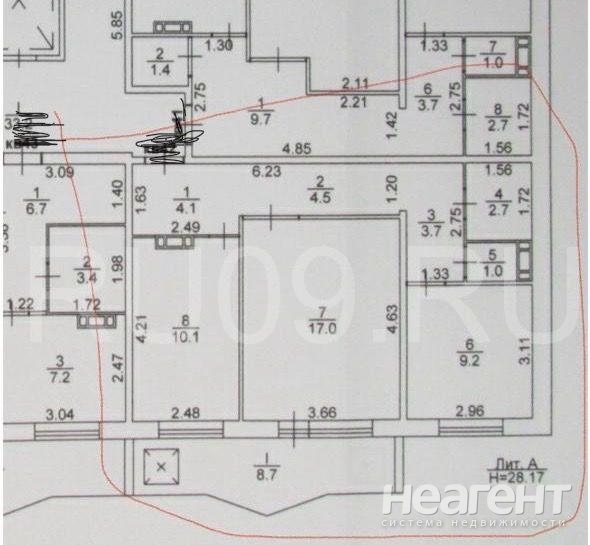 Продается 2-х комнатная квартира, 52 м²