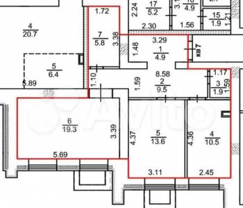 Продается 2-х комнатная квартира, 65 м²