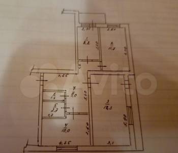 Продается 3-х комнатная квартира, 64,6 м²