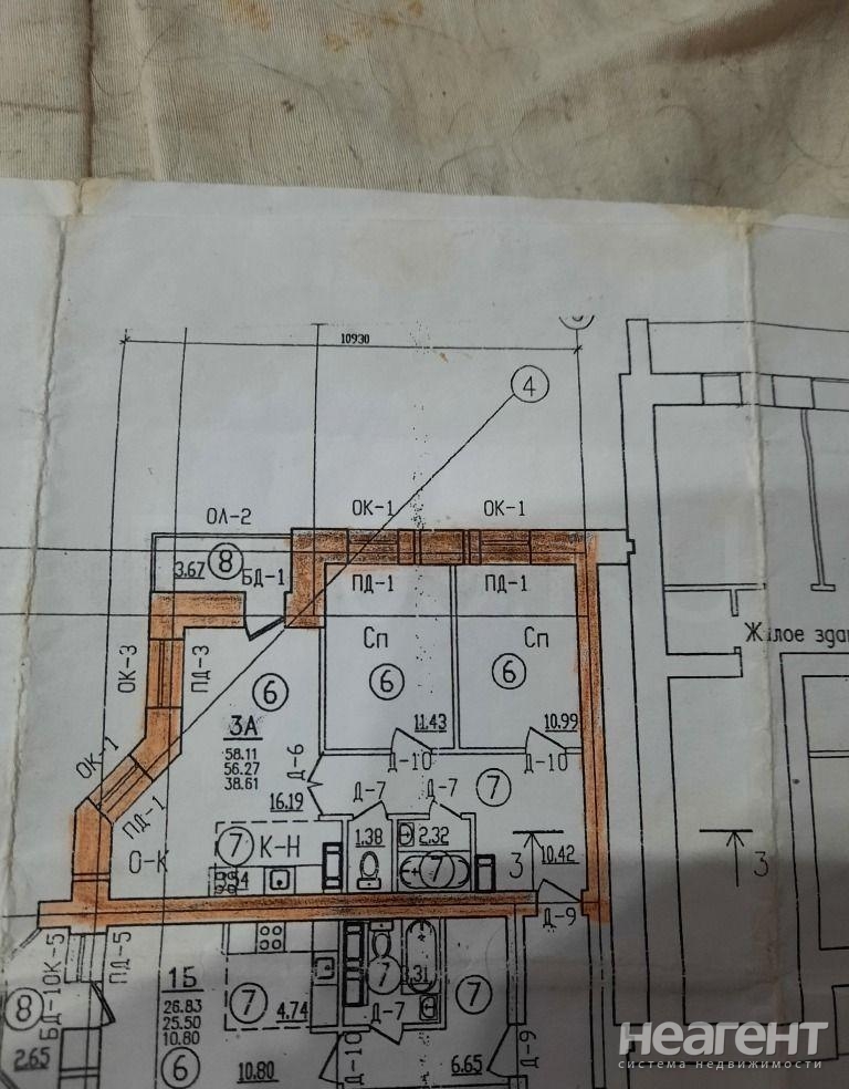 Продается 3-х комнатная квартира, 60 м²