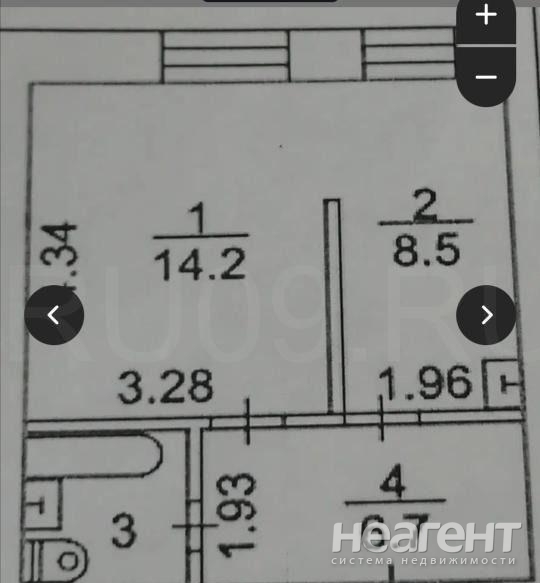 Продается 1-комнатная квартира, 32 м²