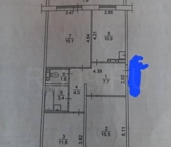Продается 3-х комнатная квартира, 70 м²