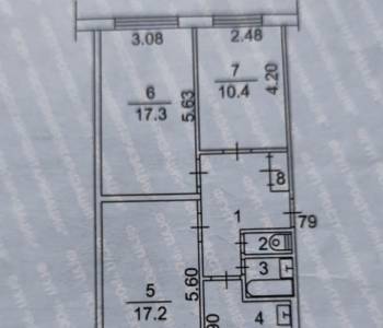 Продается 3-х комнатная квартира, 61,9 м²