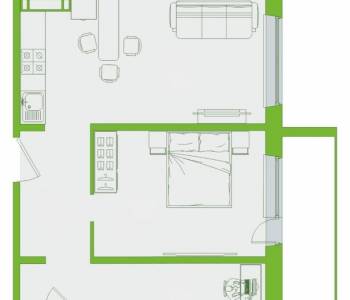 Продается 2-х комнатная квартира, 60 м²